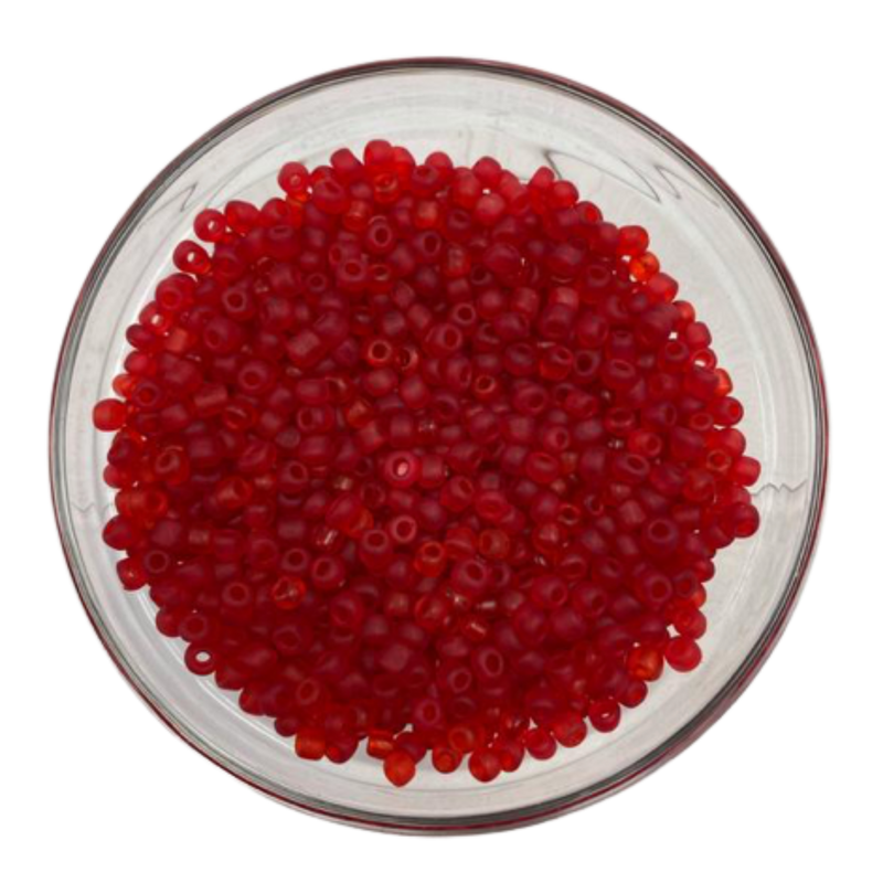 Seed Beads - 6/0 Frosted - Red