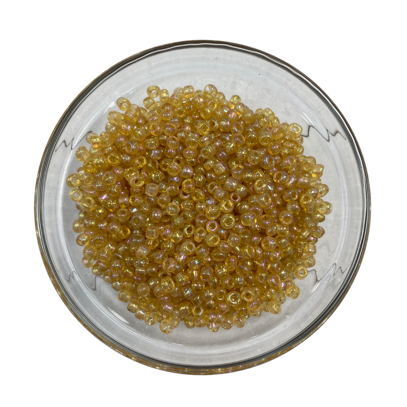 Seed Beads - 6/0 Transparent Rainbow Gold Yellow